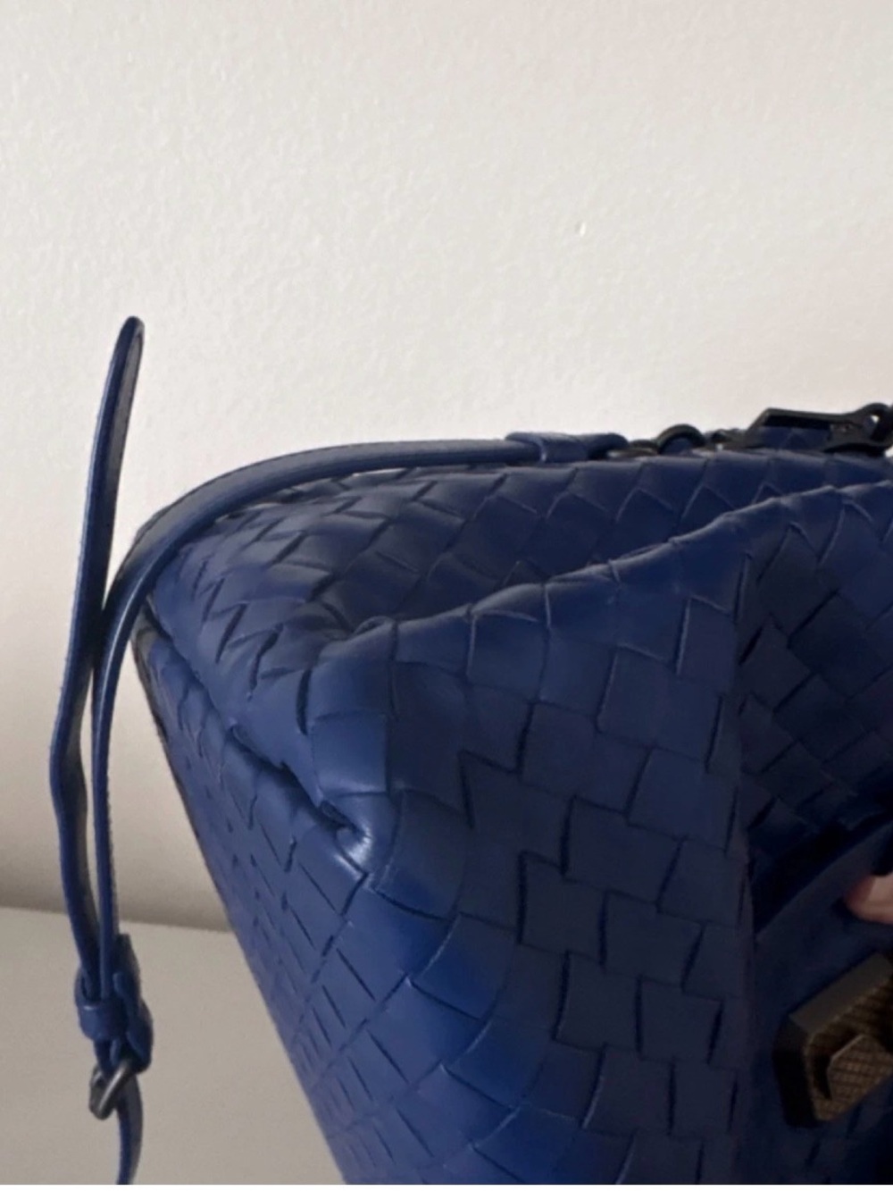 Bottega Veneta Intrecciato Leather Satchel in Navy Blue - Picture 4 of 13